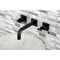 Kingston Brass KS6120CKL Two-Handle Wall Mount Bathroom Faucet, Matte Black KS6120CKL - alternate 3